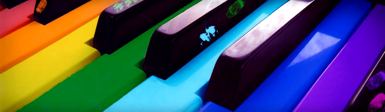 colorful piano keyboard image